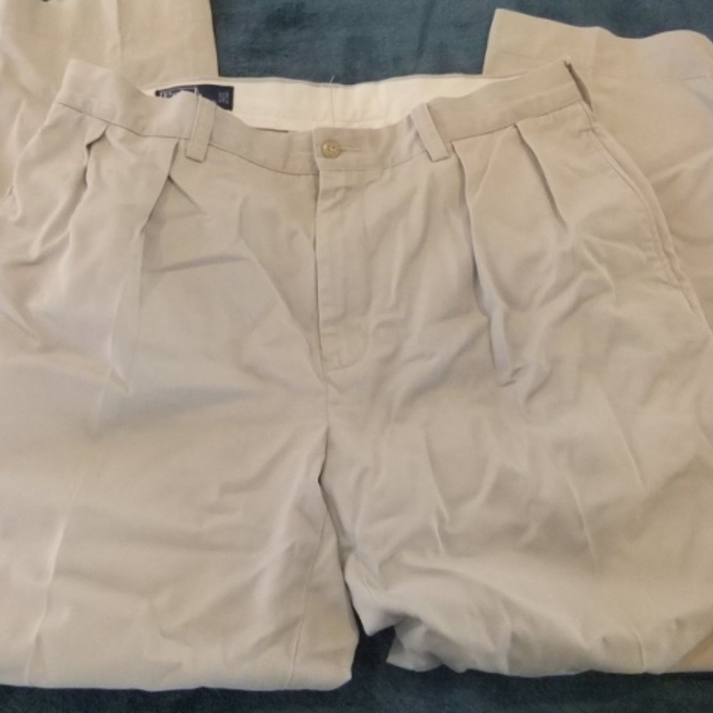 RALPH LAUREN POLO ETHAN PLEATED PANTS-35/29.5